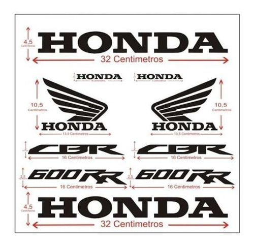 Stickers Honda Cbr 600 Set Vinilos Adhesivos