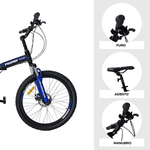 Bicicleta Klamp Monk Plegable De Doble Suspension Color Azul