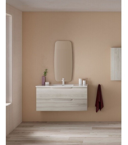 Arg Mueble Urban Baño Blanco Mate+espejo 1.20x60x46 Pvc