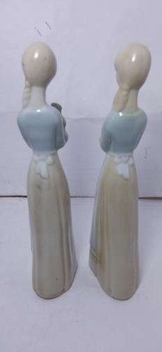 Figuras Antiguas De Porcelana Dama Con Anfora (Usado)