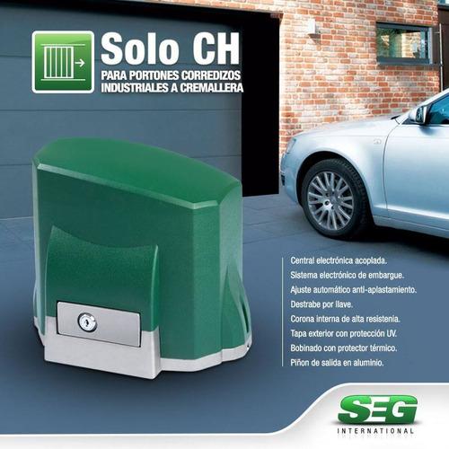 Kit Motor Portón Colocado Automático Corredizo Seg Ch, Zsur