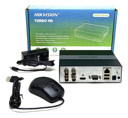 Dvr Hikvision 4 Canais 1080p Lite Ds-e04hghi-b Essd 330gb