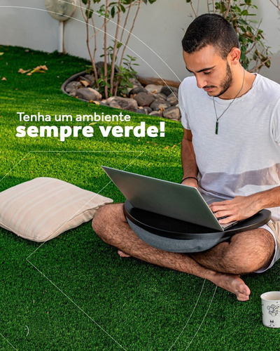 Grama Sintetica Verde 3 Metros Quadrados Para Pets 10mm
