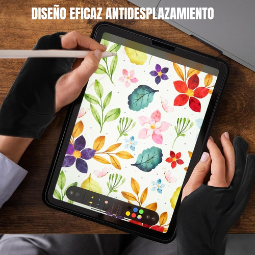 Guantes Negros Tableta Gráfica Dibujo Reduce Fricción Sudor