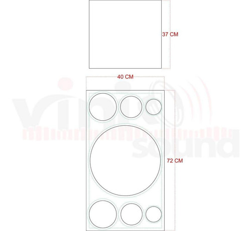Caixa Vazia P/ 1 Woofer 15 + 2 Driver + 2 Tweeter + 2 Duto