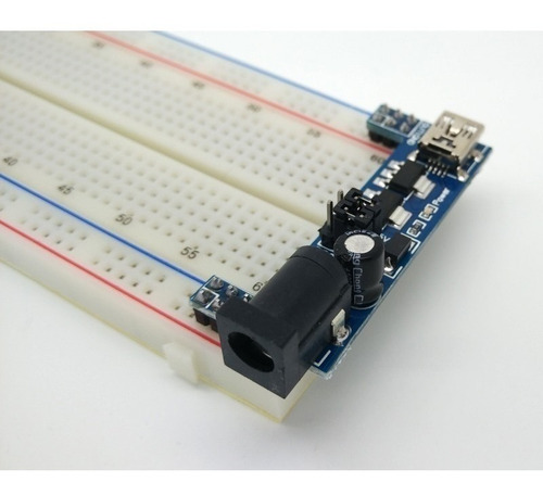 Imagen 3 de 10 de Fuente De Alimentación Mb102 Para Protoboard 3.3v 5v Arduino