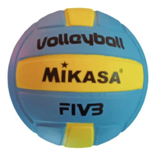 Pelota Voley Profesional Mikasa. Indoor. Tamaño N°5 Celeste/ Amarillo