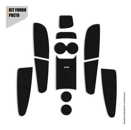 Imagem 2 de 5 de Jogo Tapete Peugeot 208 2011 A 2019 Porta Copo Kit Forro