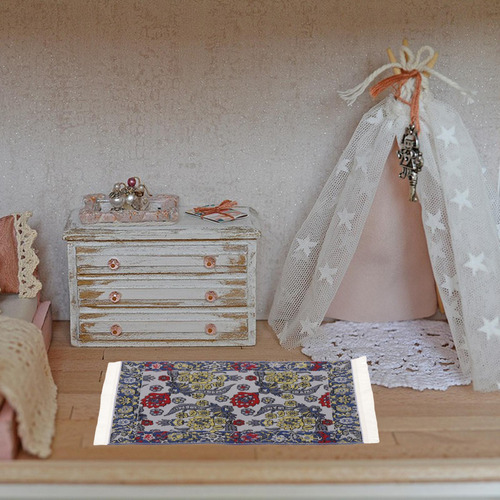 Alfombra De Bienvenida Para Casa De Muñecas En Miniatura,