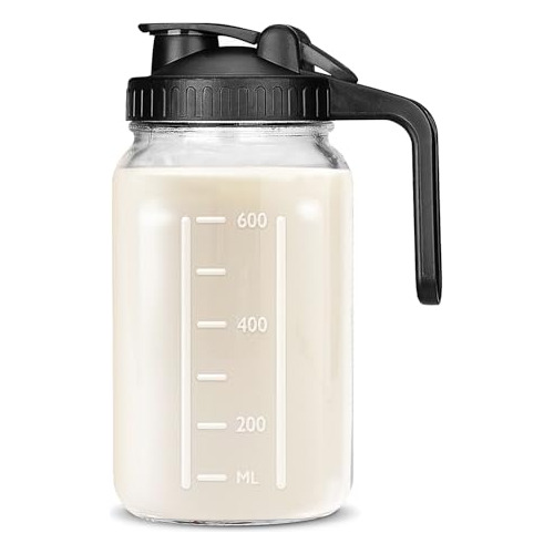 Uyeikmlop 32 Oz Jarras De Masón Con Lid, Vidrio Djvyf