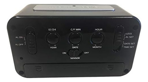 Despertador Lcd Unity, Negro Mate, 4.2 X 2.8 X 1.9