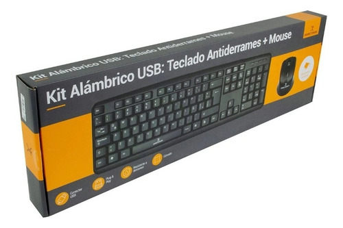 Teclado Y Mouse Alambrico Perfect Choice Usb Pc-201076 Negro Negro