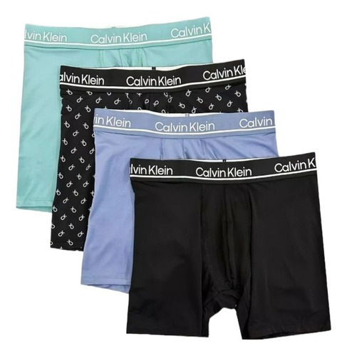 Bóxer Brief Calvin Klein N, V, A, Microfibra 4 Pack Original