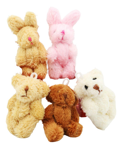 5 Uds 1/12 Casa De Muñecas Muñeca Suave Mini Animales De