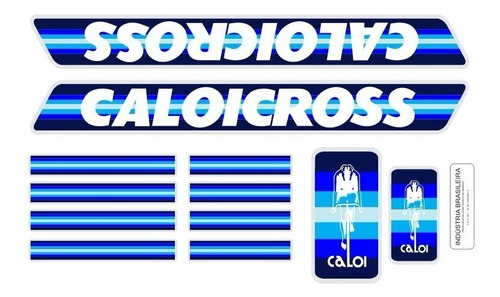 Adesivo Para Bicicleta Caloi Caloicross Cc1 Azul