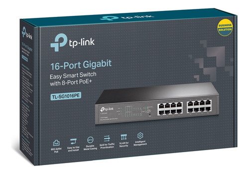 Switch Tp-link Gigabit Ethernet Tl-sg1016pe 16 Puertos 8000e