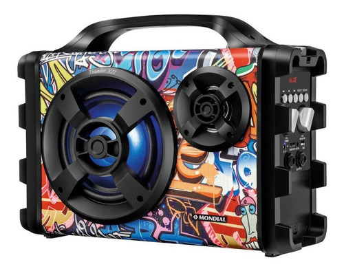 Imagem 2 de 4 de Alto-falante Mondial Multi Connect Thunder XII portátil com bluetooth multicolor 127V/220V