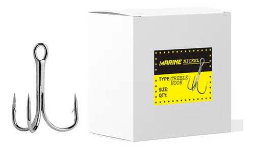 Anzol Pesca Triplo Garatéia Marine Sports Nº 5/0 - 10 Peças