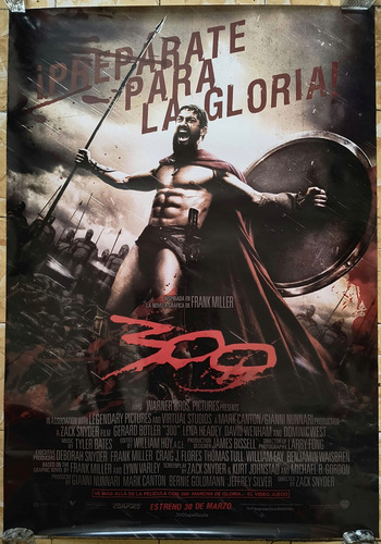 Póster Original Cine 300 Zack Snyder (Usado)