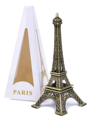 Torre Eiffel Metal Grande Adorno De 25 Cm