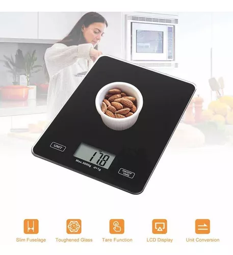 Bascula Digital De Peso Para Comida Gramos Y Onzas Hornear Medir Porciones  11lbs