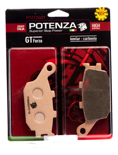 Kit Pastilha Freio Potenza Traseira Suzuki Gsr 750 Ptz174