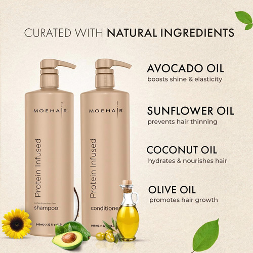 Conjunto De Shampoo E Condicionador Com Infusão De Proteína