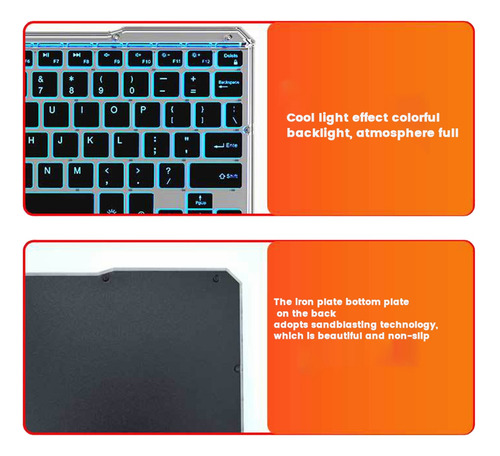Teclado Inalámbrico N4luminous Teclado Táctil Recargable