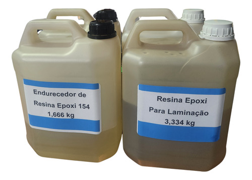 Resina Epóxi 10 Kg A + B Transparente Baixa Espessura 