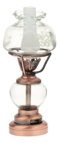 Modelo De Lámpara De Aceite De Mesa En Miniatura Bronce