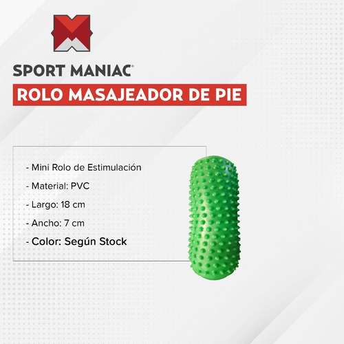 Imagen 2 de 4 de Mini Rolo De Estimulación Masajes Fitness Sport Maniac