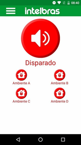 Kit Alarme Intelbras Amt 8000 App E 4 Sensor Externo Sem Fio