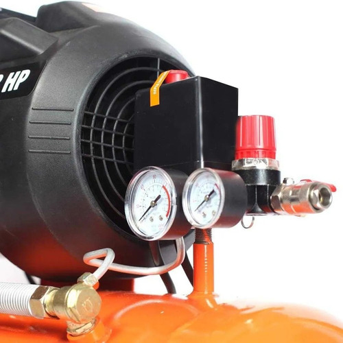 Compresor De Aire LAbor LAB01365 50Lts 2.5Hp monofasico naranja 220V