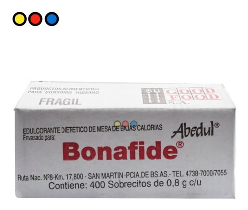 Edulcorante Bonafide X 400 Sobres - Bonafide Oficial