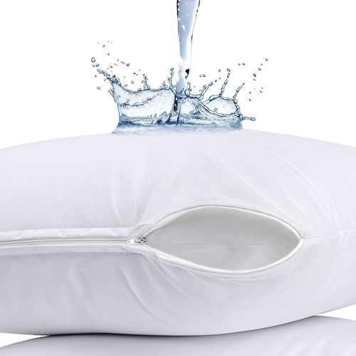 Funda Almohada Protector Impermeable Pvc Plastica Con Cierre