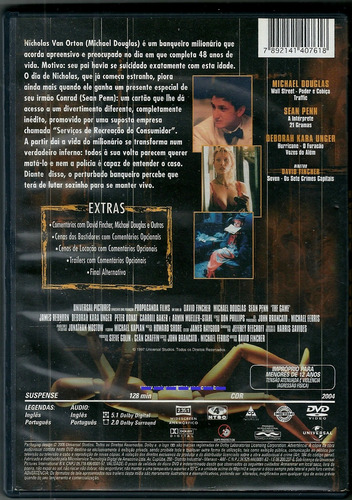 Dvd Vidas Em Jogo ( Michael Douglas / Sean Penn ) Novo