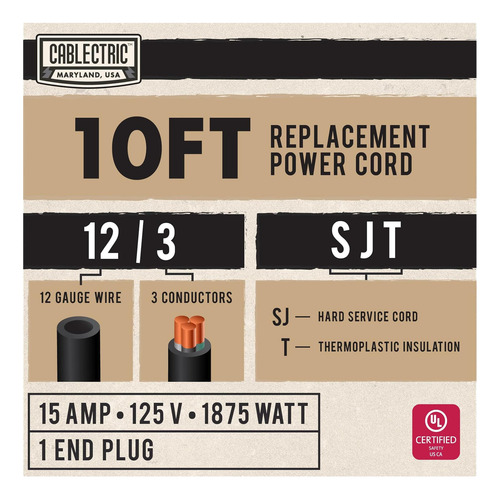 Cable De Reemplazo De 12 Pies Cableado De 10 Pies Con Cable