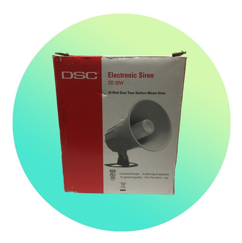 Sirena Dsc De20watt Para Sistema De Alarma Y Cerco Electric