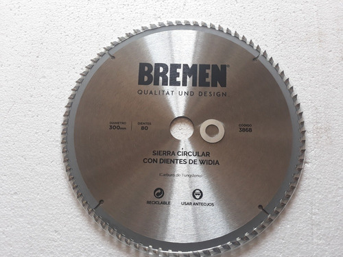 Sierra Circular 300 Mmx 80 Dientes Widia Bremen 3868