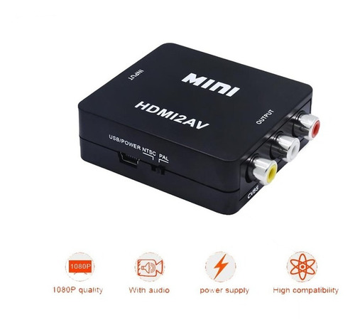 Caja Convertidora Hdmi A Rca (10435)