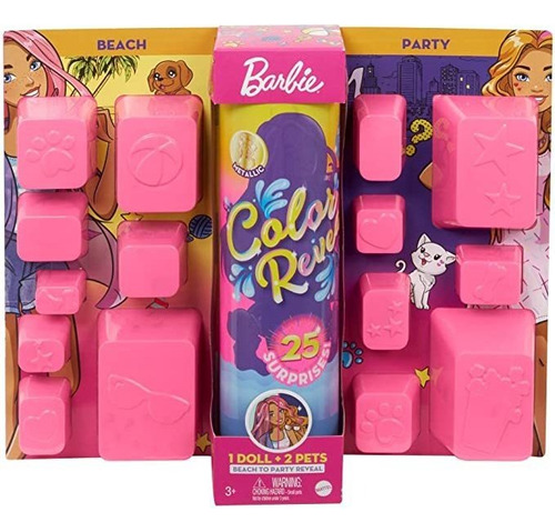 Set De Muñeca Barbie Con 25 Sorpresas, Incluyendo 2 Mascot.