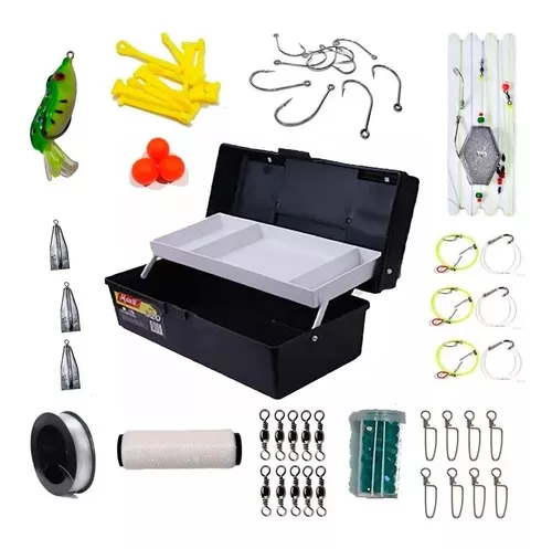 Kit Set Caja De Pesca Profesional Completa Pesca Variada