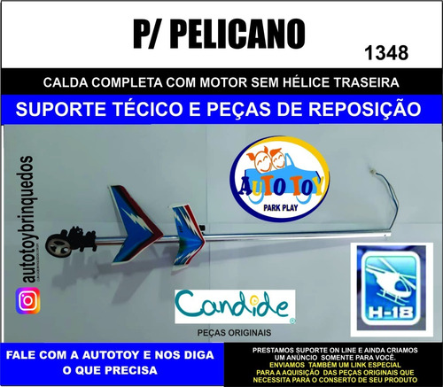 Pelicano 1348 - H-18  - Calda Com Motor Sem  Hélice Traseira
