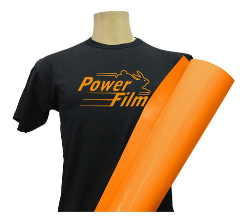 Filme De Recorte - Power Film - Laranja - Bobina 30cm X 3m