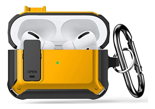 Funda Para AirPods Pro 2 , Cerradura Militar Amarillo