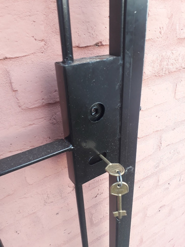 Imagen 4 de 4 de Puerta Reja 80x200 De Seguridad, Hierro 12mm Para Amurar