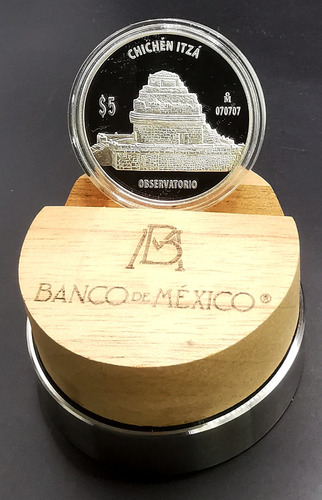 Estuche Con Onza Observatorio Chichén Itzá Plata Proof 2011