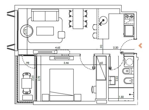 Apartamento En Venta En Barrio Sur De 1 Dormitorio Ideal Inversores