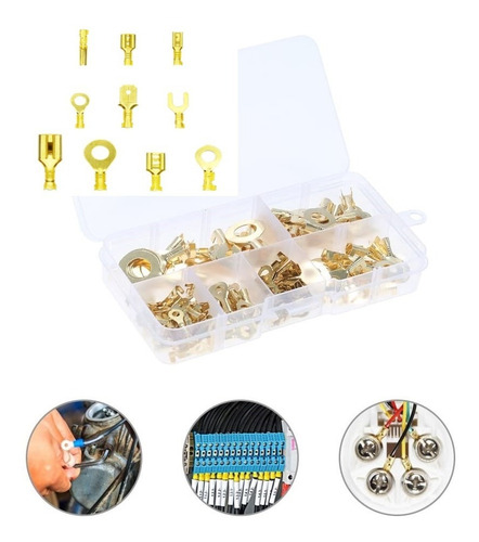 Pack Terminales Faston Redondos 100 Un Conectores Faston