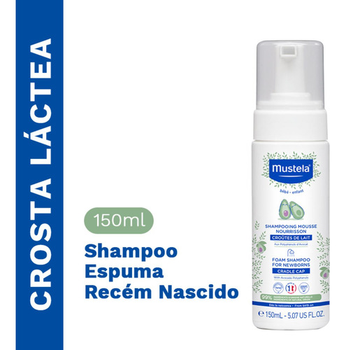 Mustela Shampoo Especial Espuma Recém Nascido 150ml - 02un